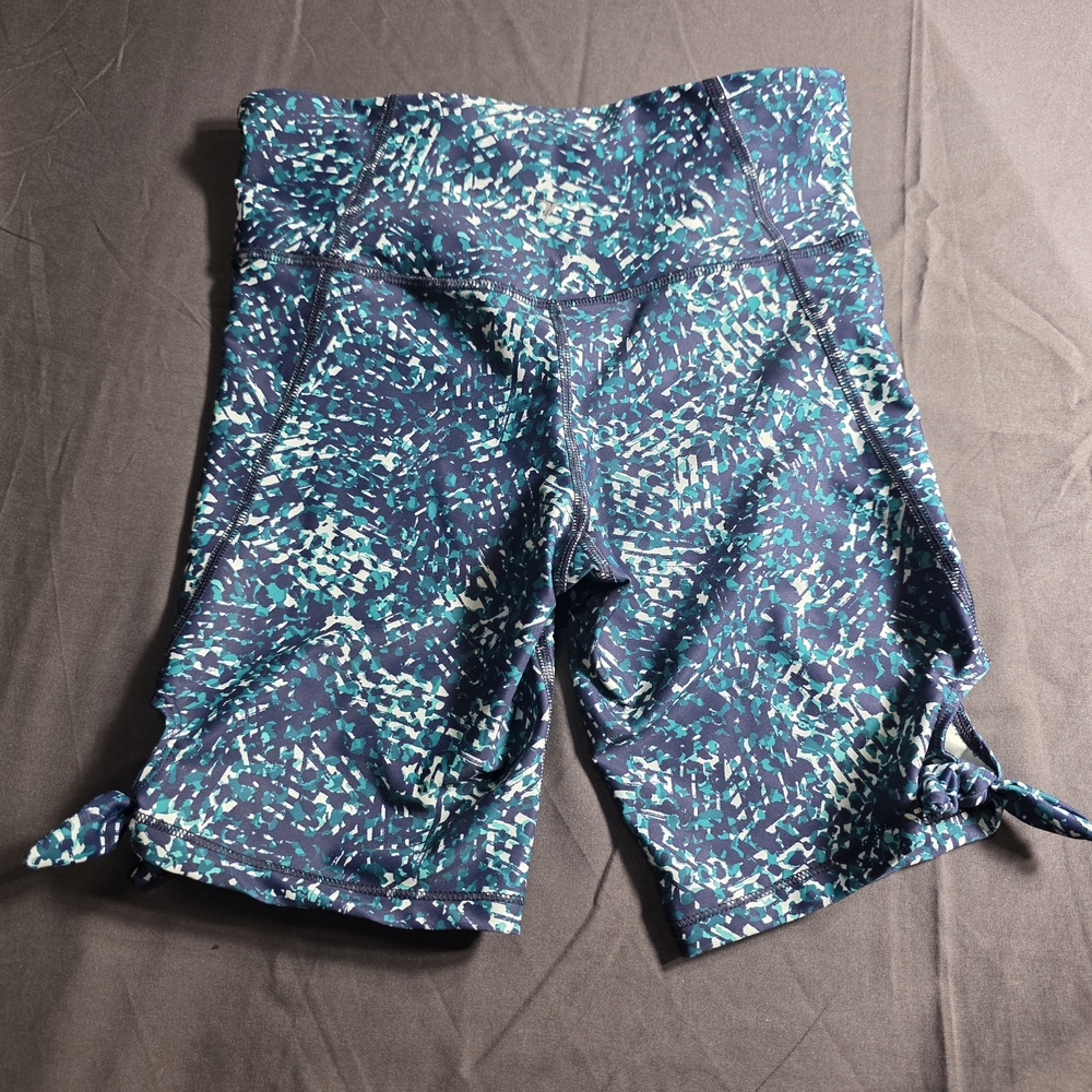 Old Navy Women's Athletic Shorts - Blue and Green Pattern